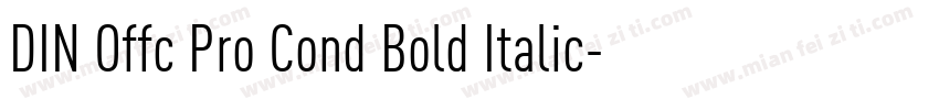 DIN Offc Pro Cond Bold Italic字体转换